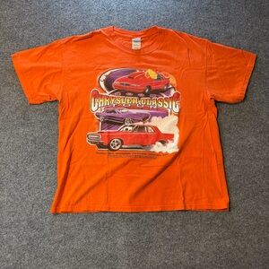 2003 Chrysler Classic Tour Car Show Graphic T-Shirt Gildan XL Orange